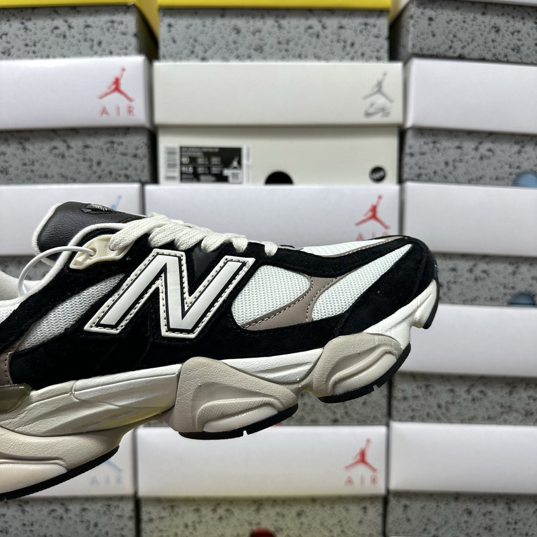NB 9060 Black Cream Suede