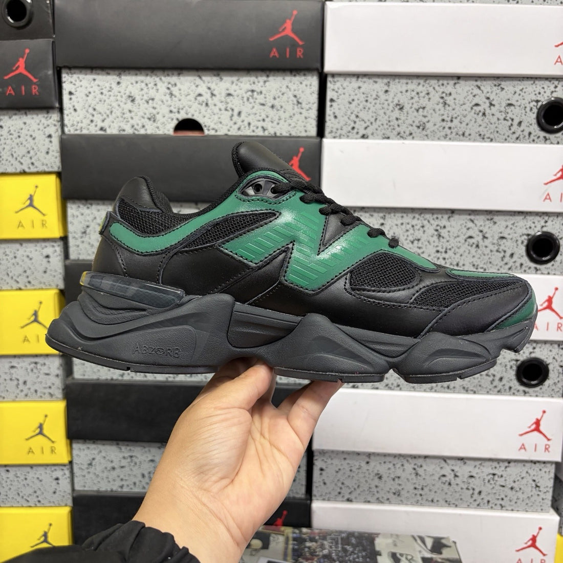NB 9060 Black Green Pink