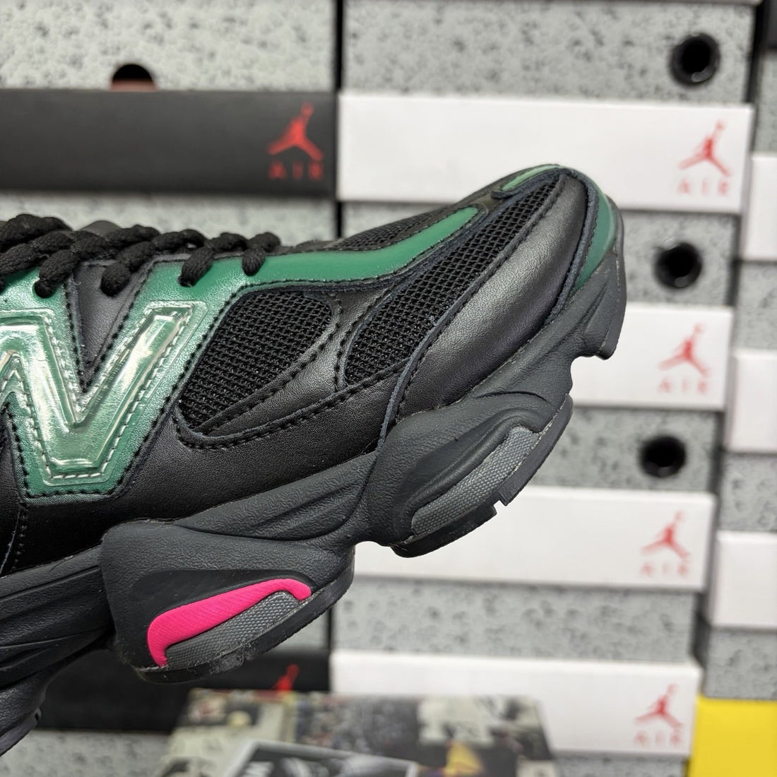 NB 9060 Black Green Pink