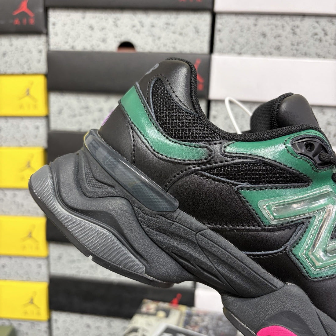NB 9060 Black Green Pink