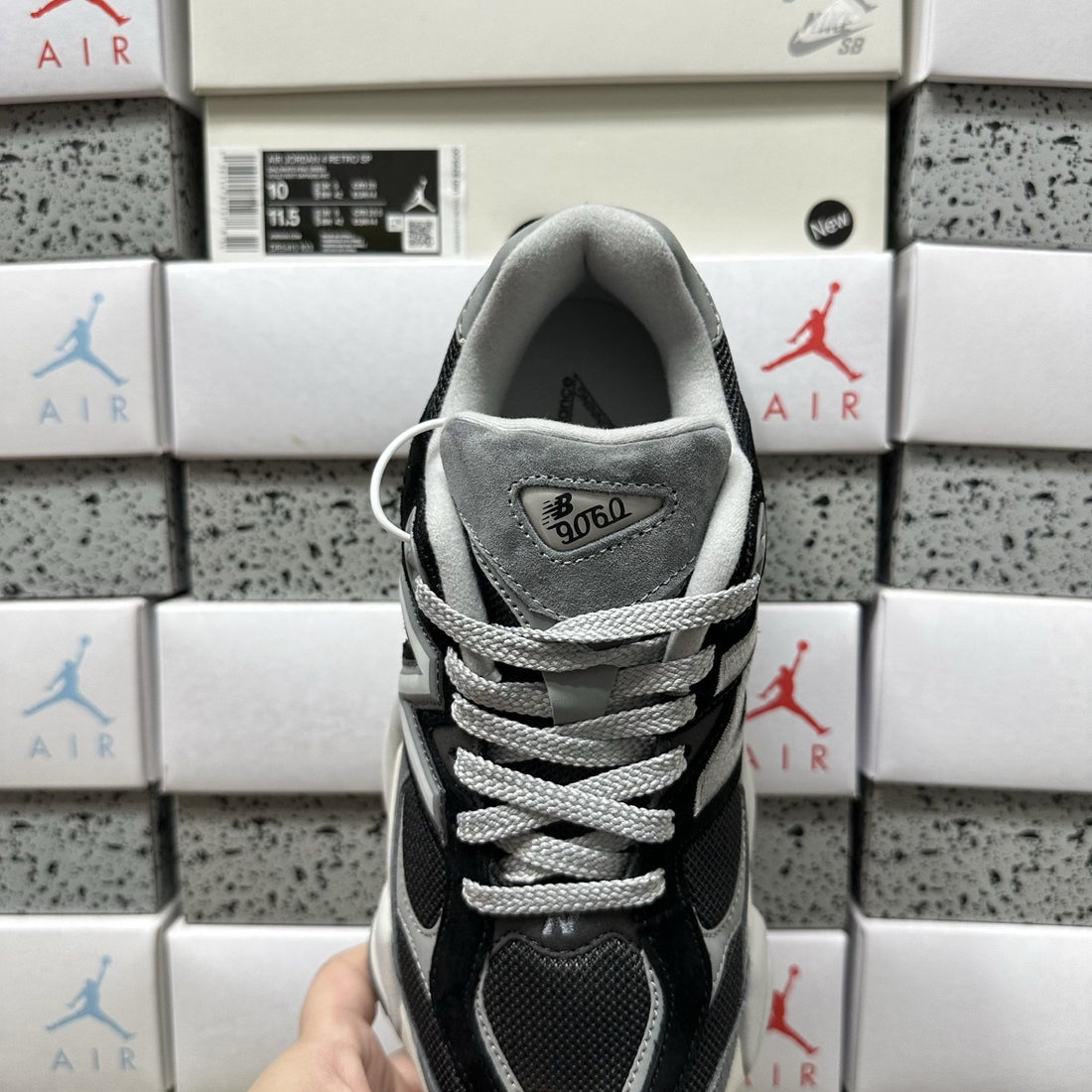 NB 9060 Black Grey Cream