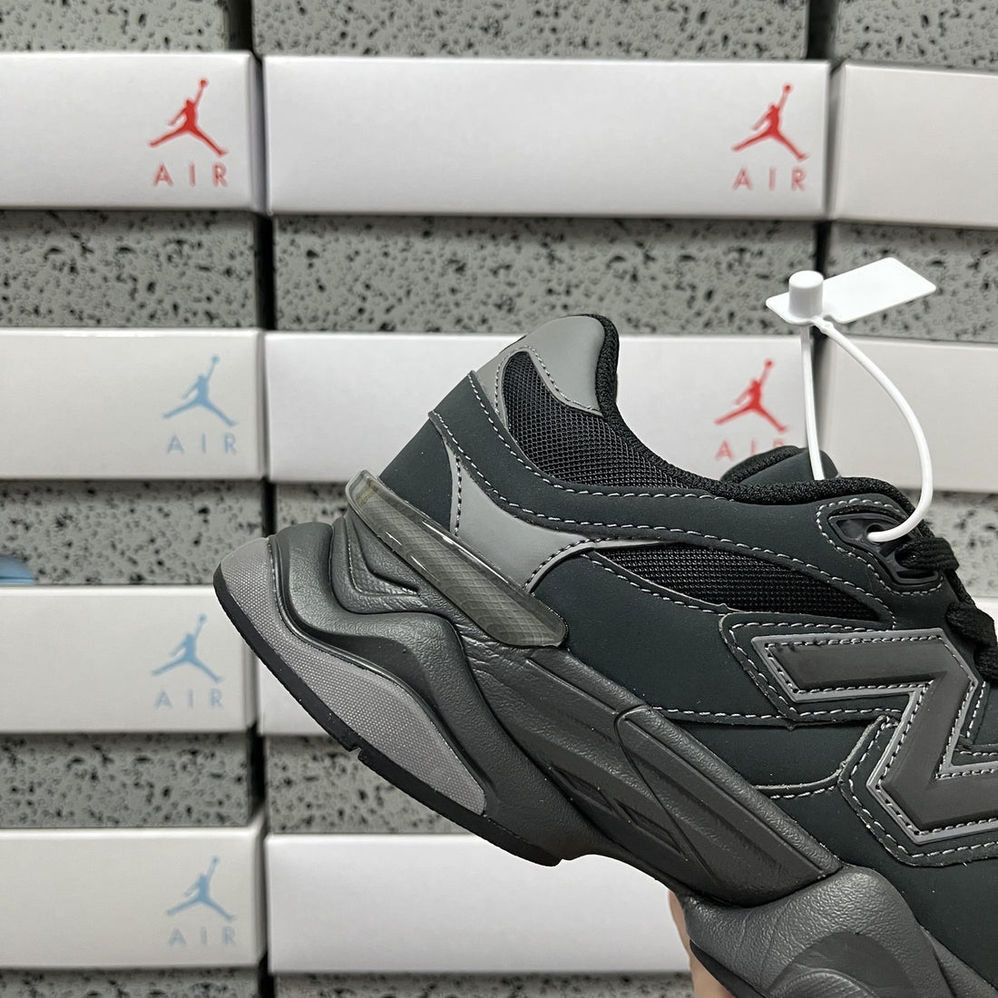 NB 9060 Black Grey Mesh