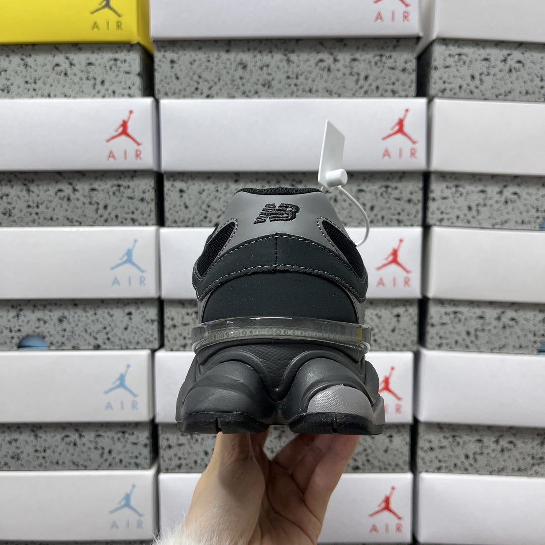 NB 9060 Black Grey Mesh