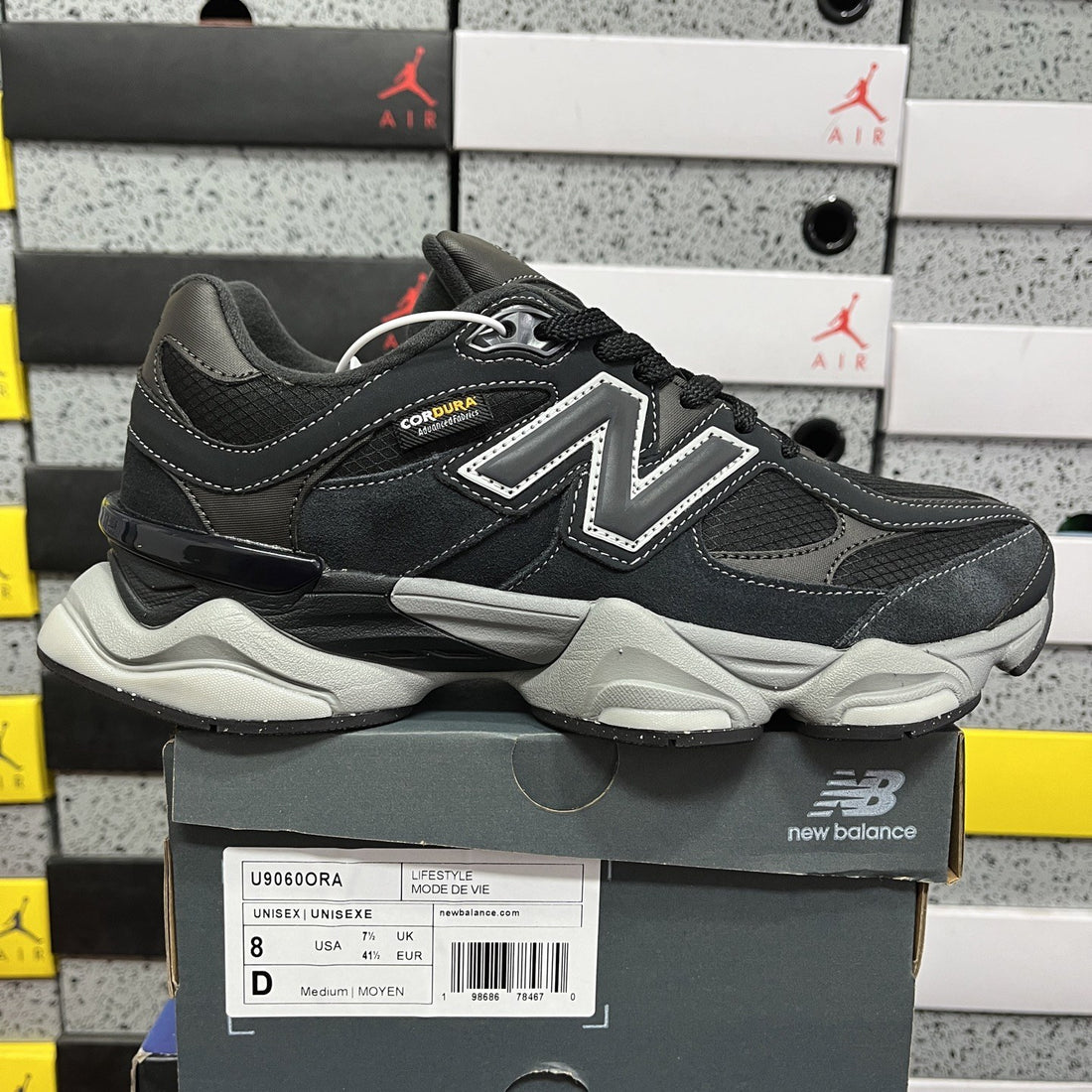 NB 9060 Black Grey Suede
