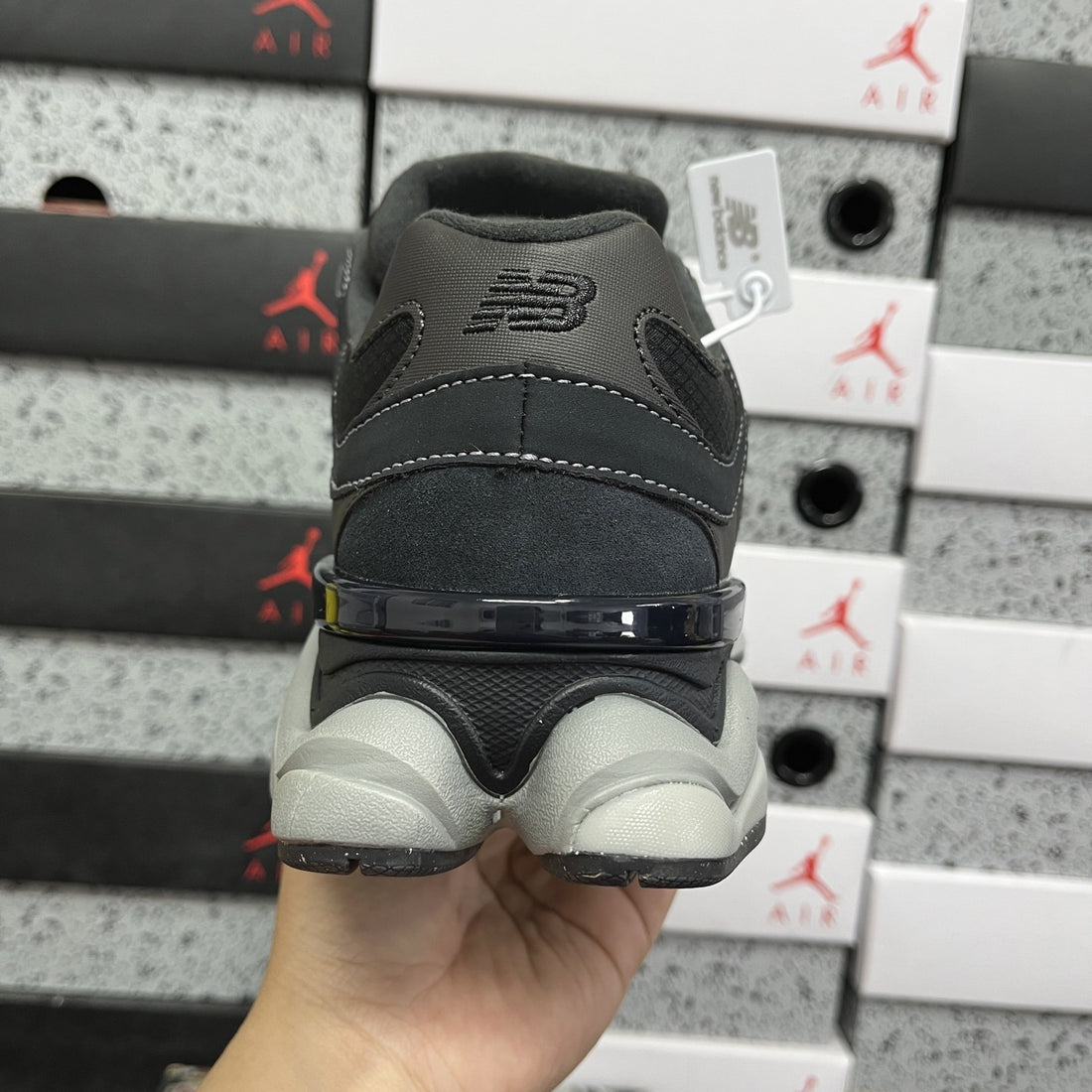 NB 9060 Black Grey Suede