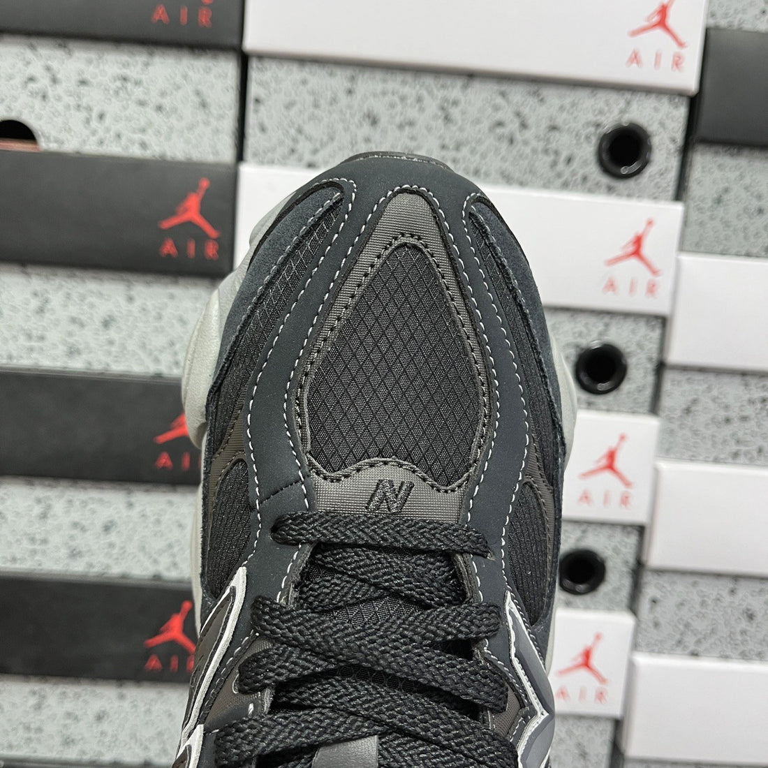 NB 9060 Black Grey Suede