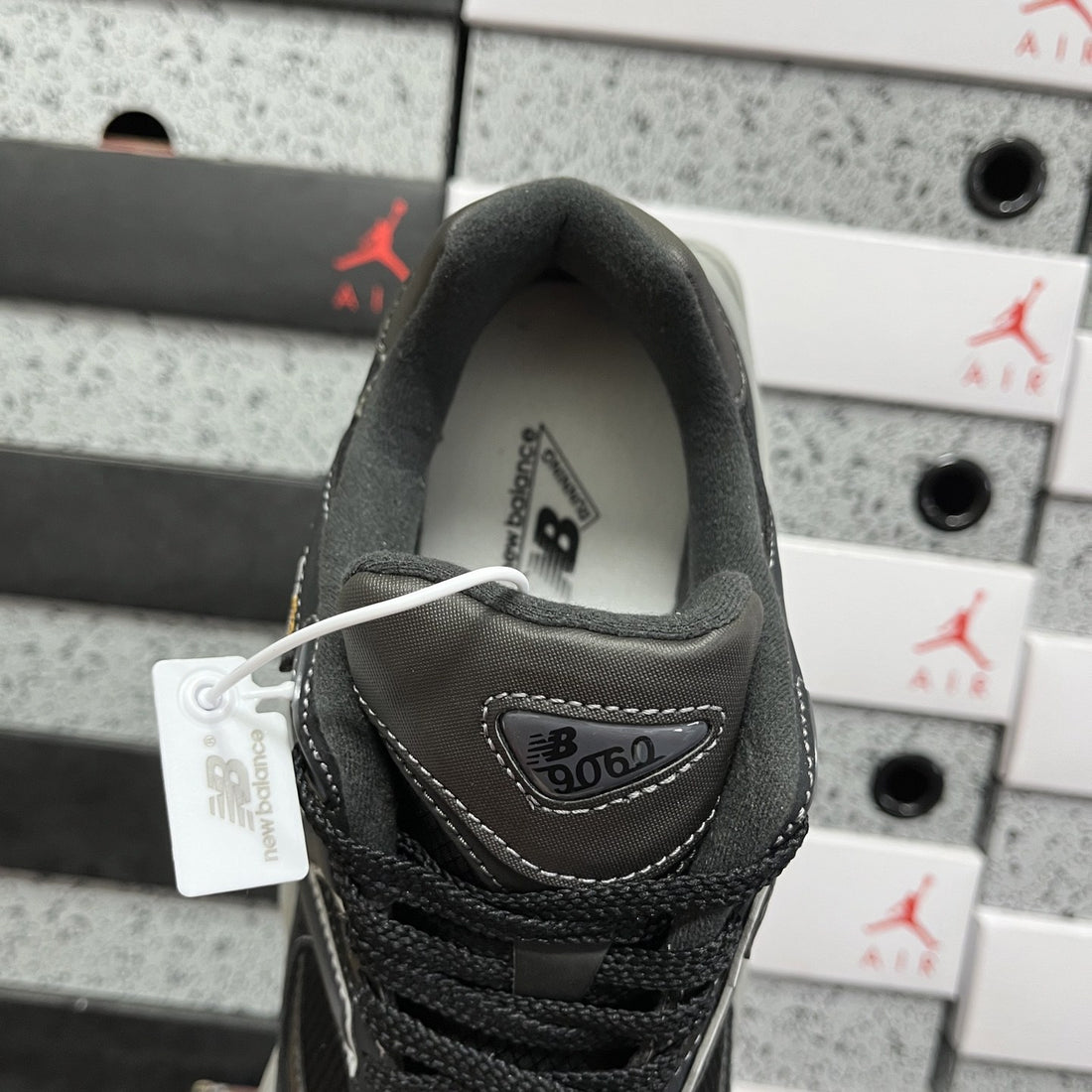 NB 9060 Black Grey Suede