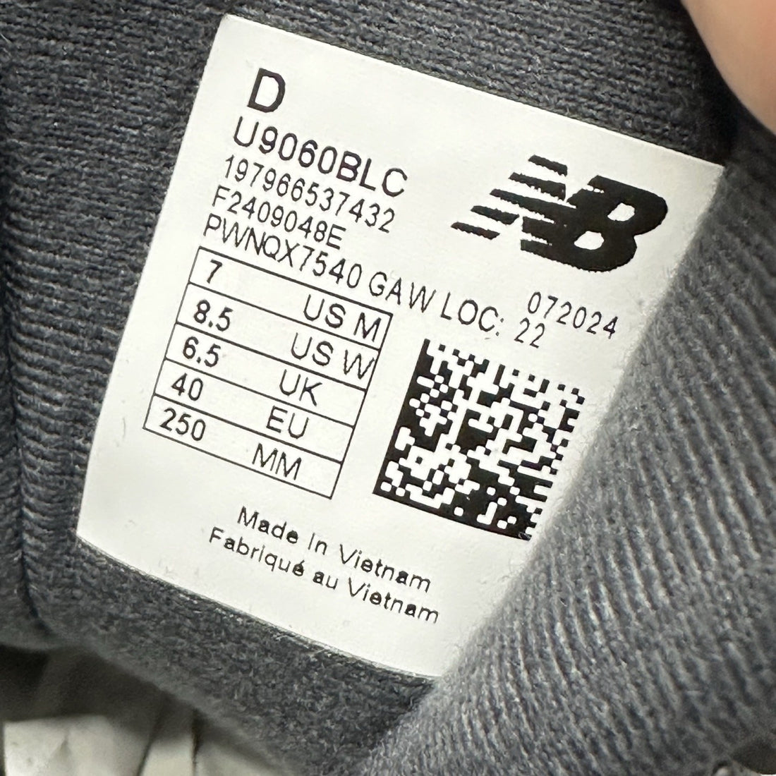 NB 9060 Black Grey White