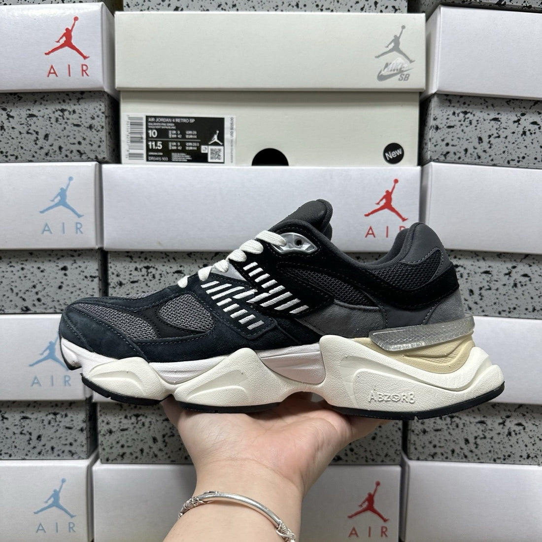 NB 9060 Black Grey White