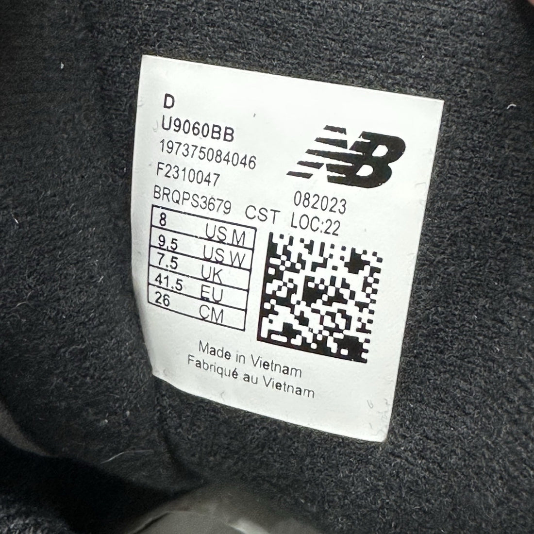 NB 9060 Black Silver Suede