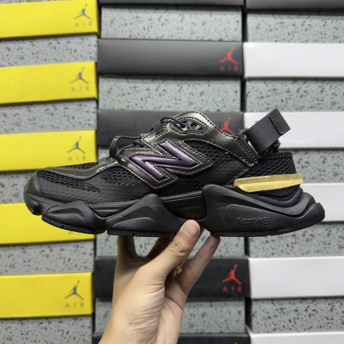 NB 9060 Black Violet Lime
