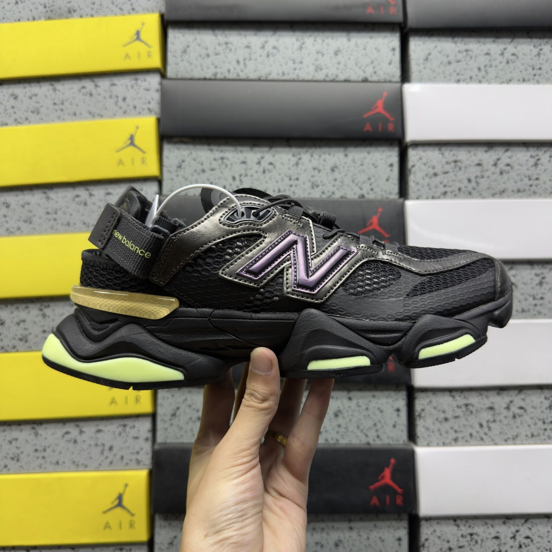 NB 9060 Black Violet Lime