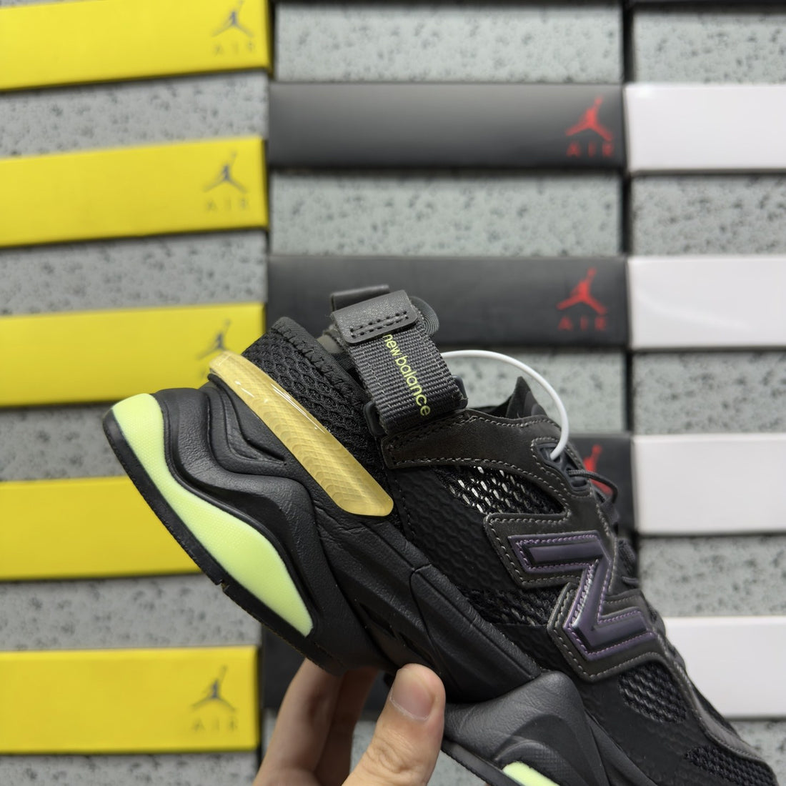 NB 9060 Black Violet Lime