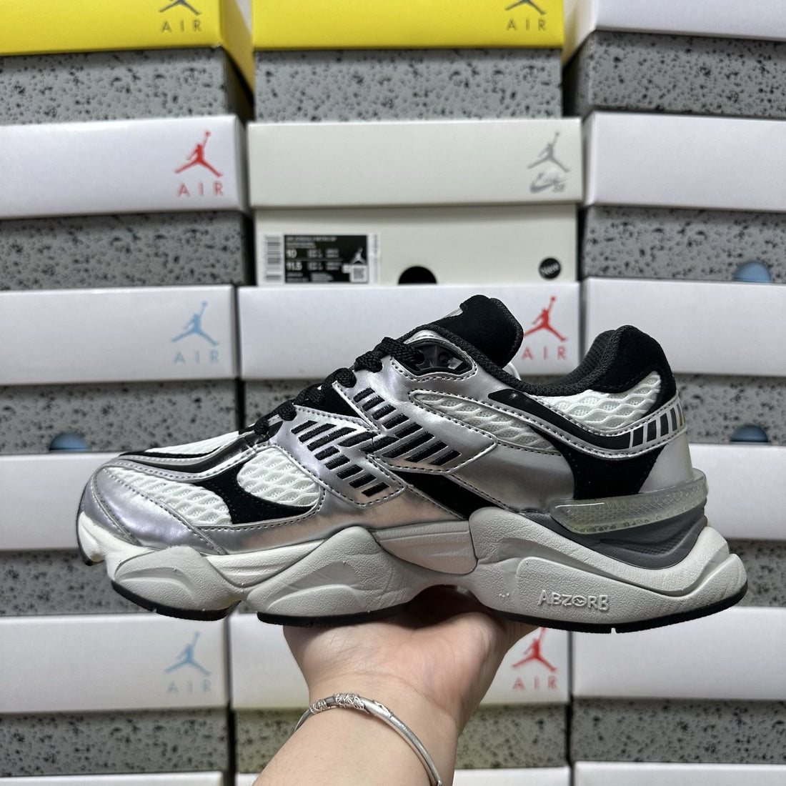 NB 9060 Black White Metallic