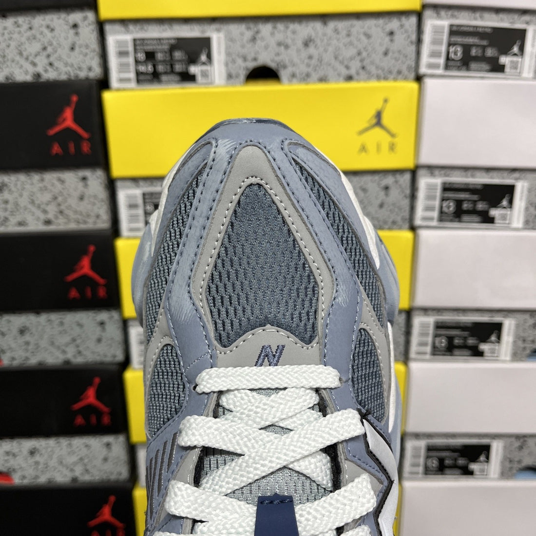 NB 9060 Blue Grey Mesh Suede