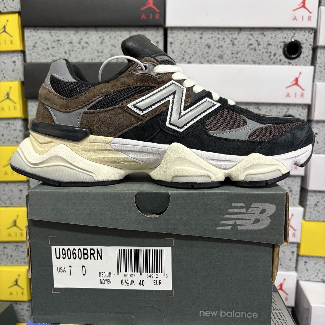 NB 9060 Brown Black Suede