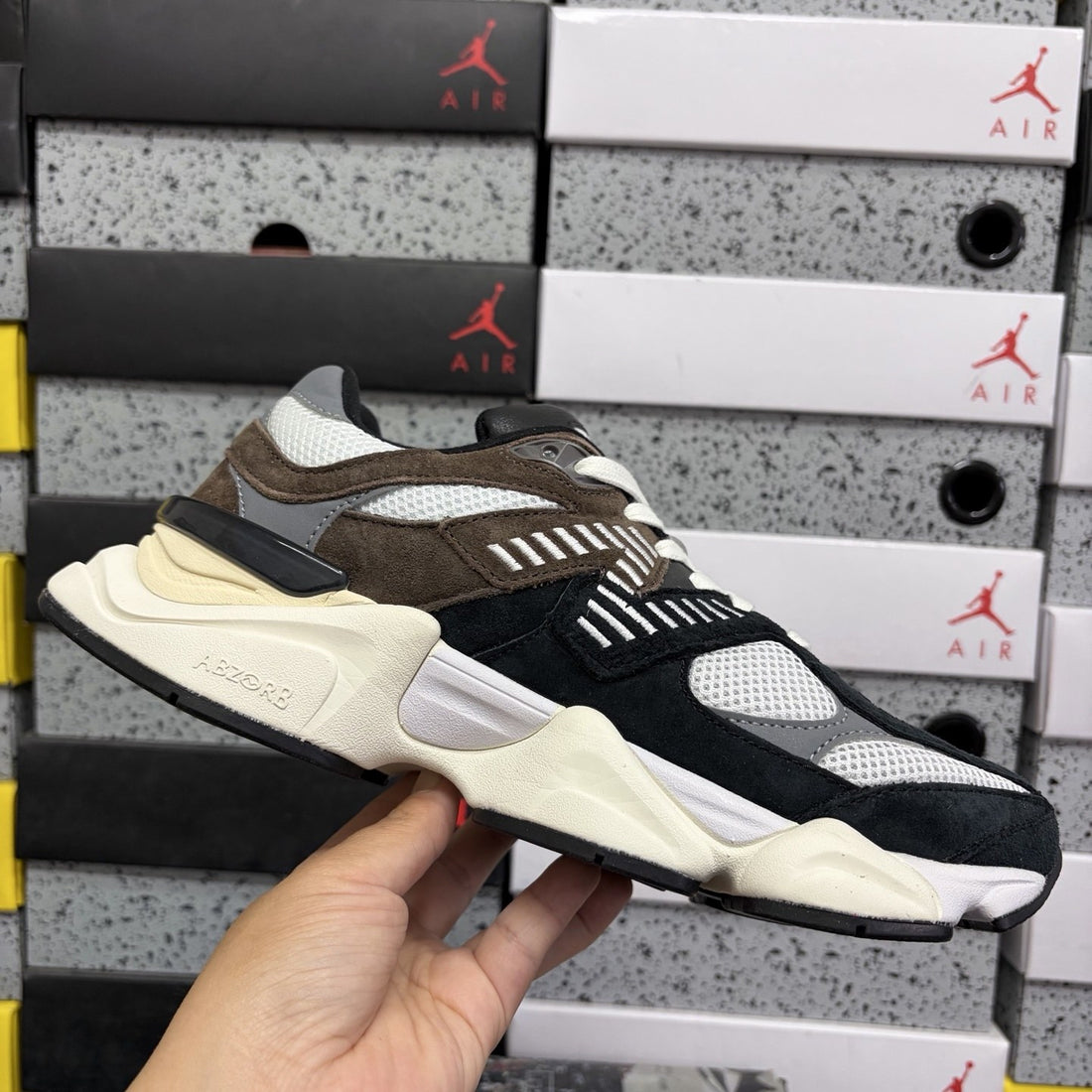 NB 9060 Brown Black Suede