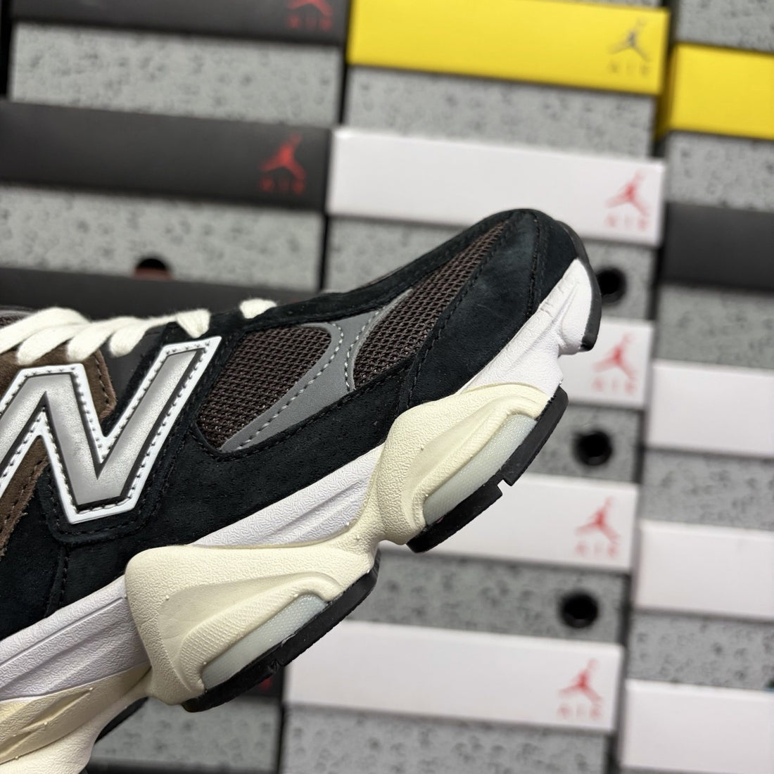 NB 9060 Brown Black Suede