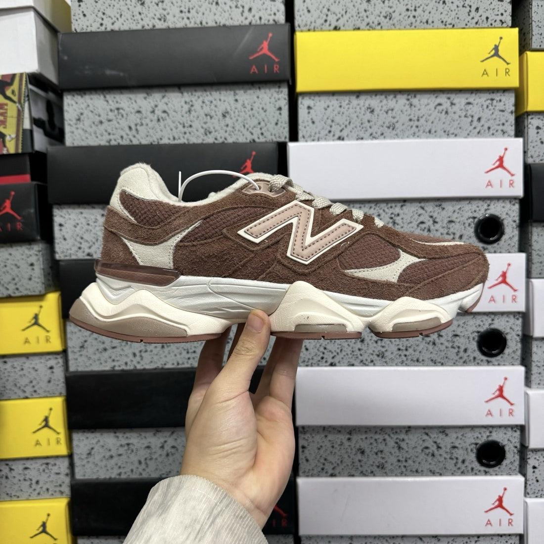 NB 9060 Brown Cream Suede