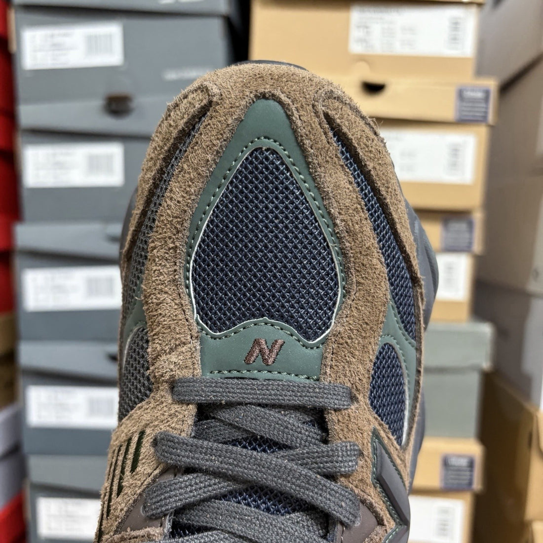 NB 9060 Brown Navy Suede
