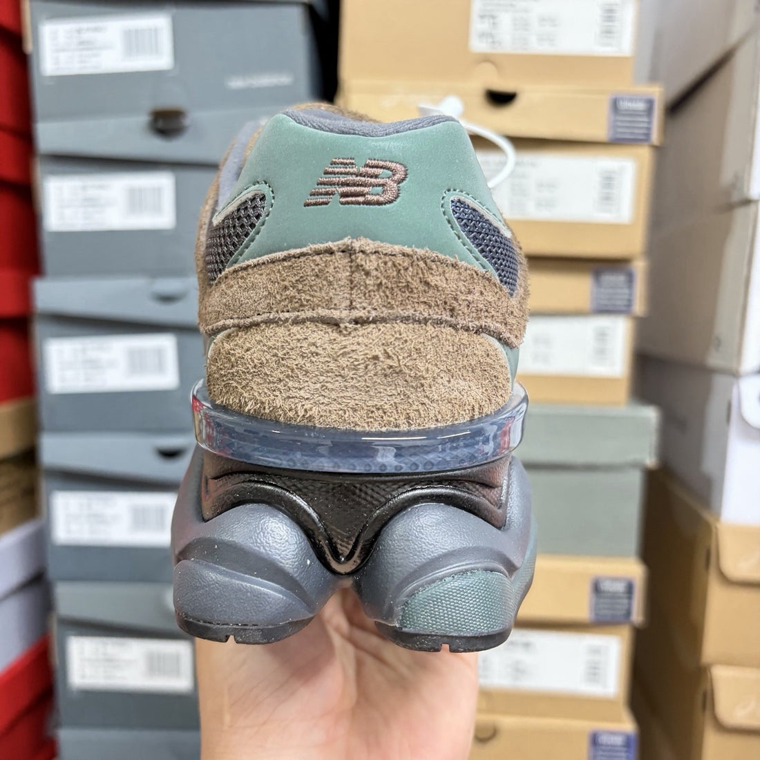 NB 9060 Brown Navy Suede