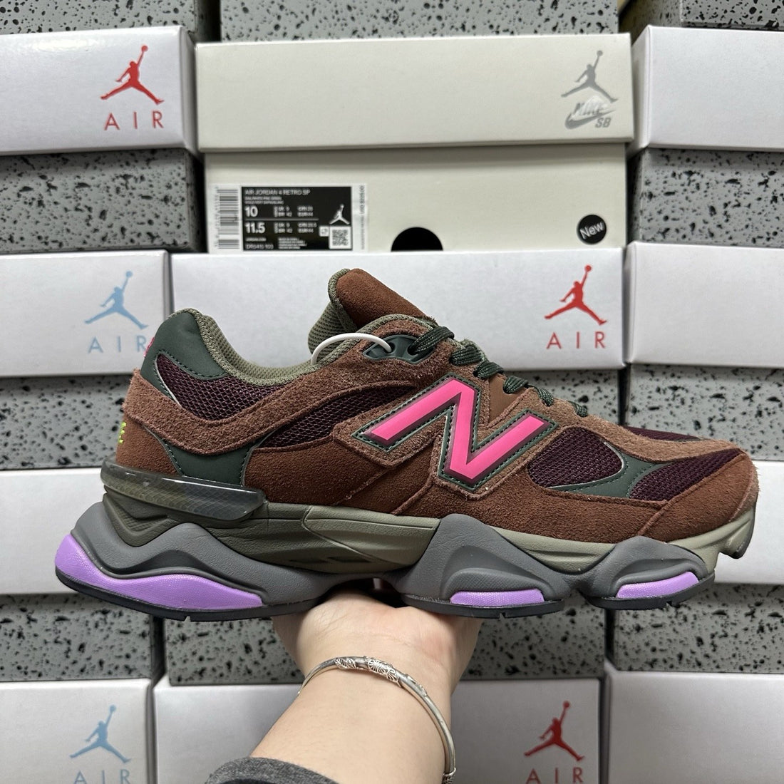 NB 9060 Brown Pink Purple