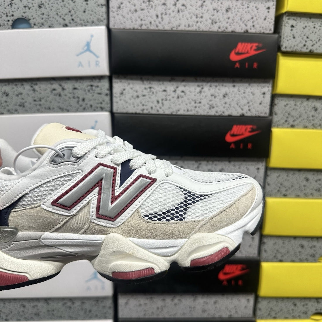 NB 9060 Burgundy Navy Cream