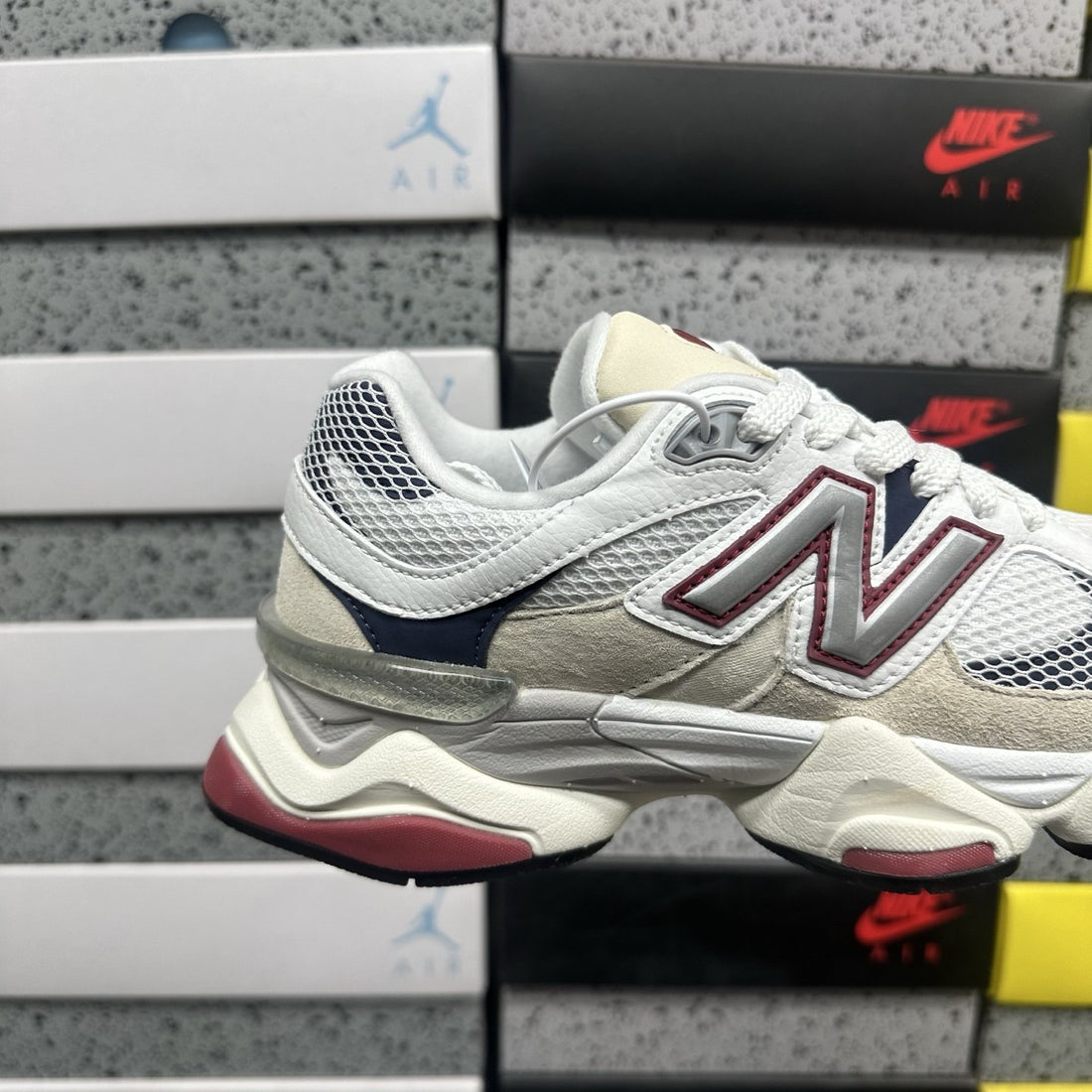 NB 9060 Burgundy Navy Cream