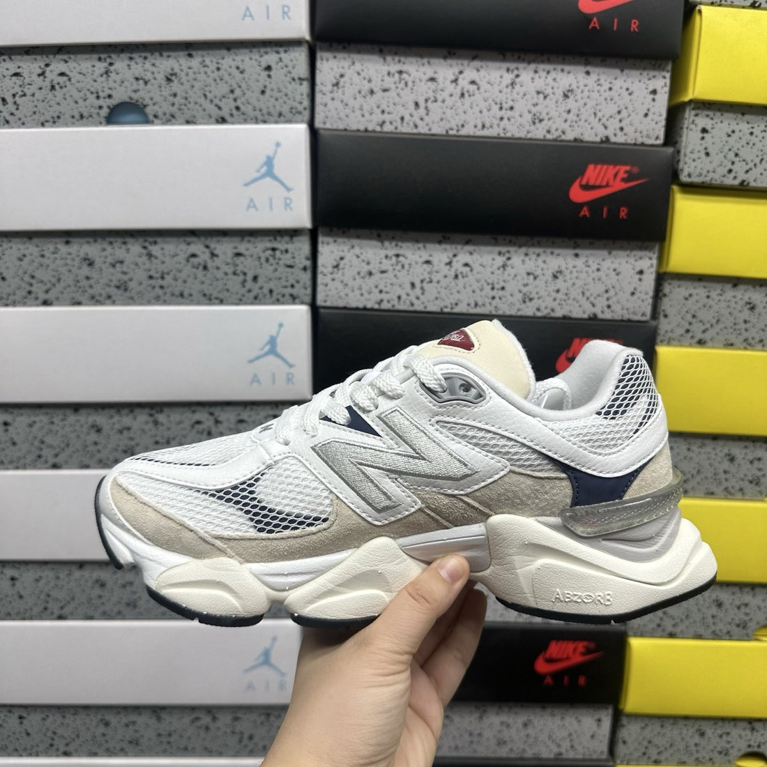 NB 9060 Burgundy Navy Cream