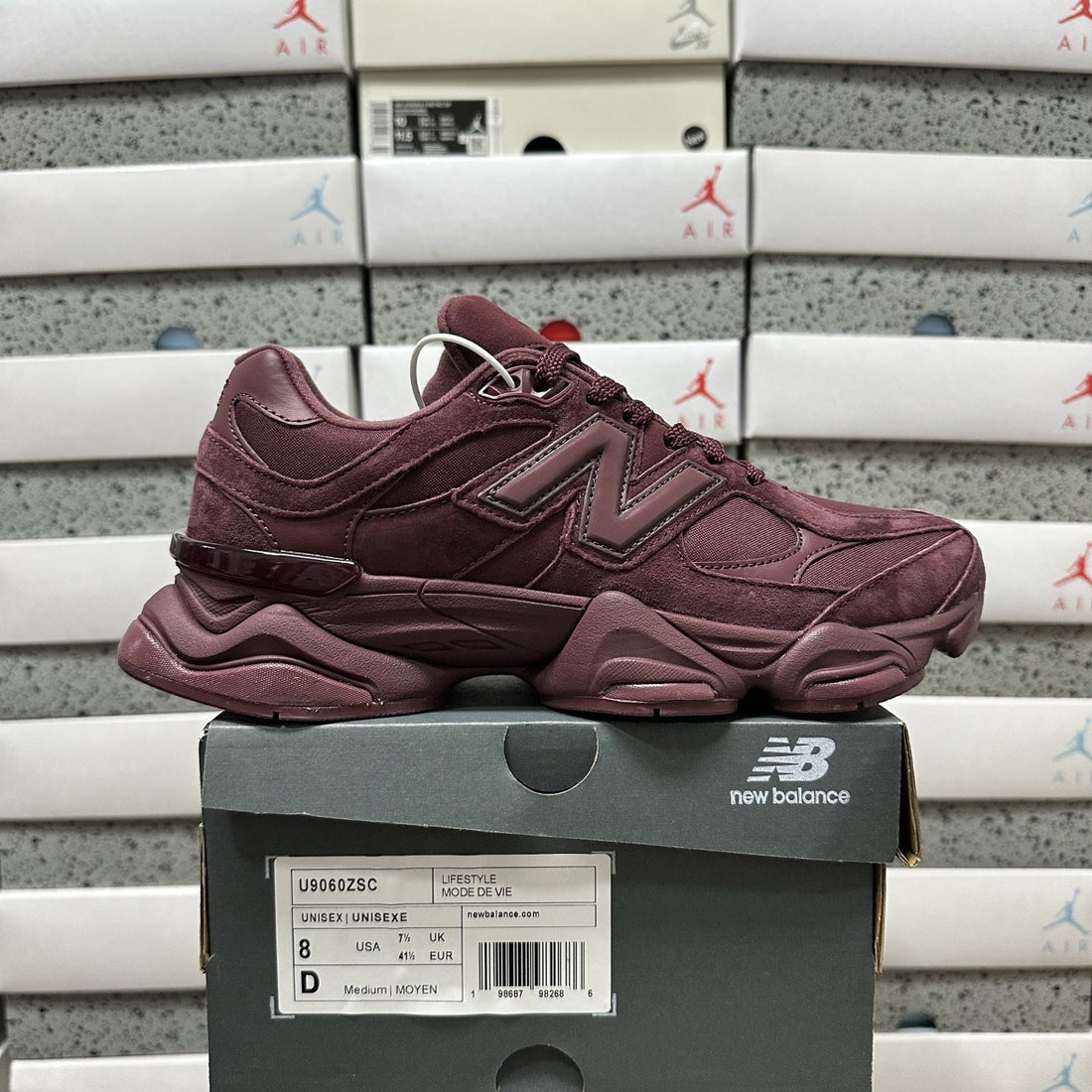 NB 9060 Burgundy Suede