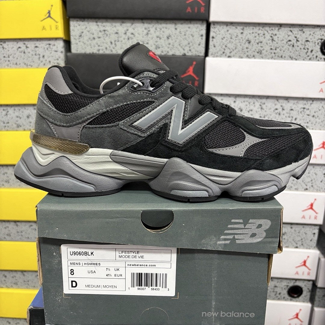 NB 9060 Charcoal Black Suede
