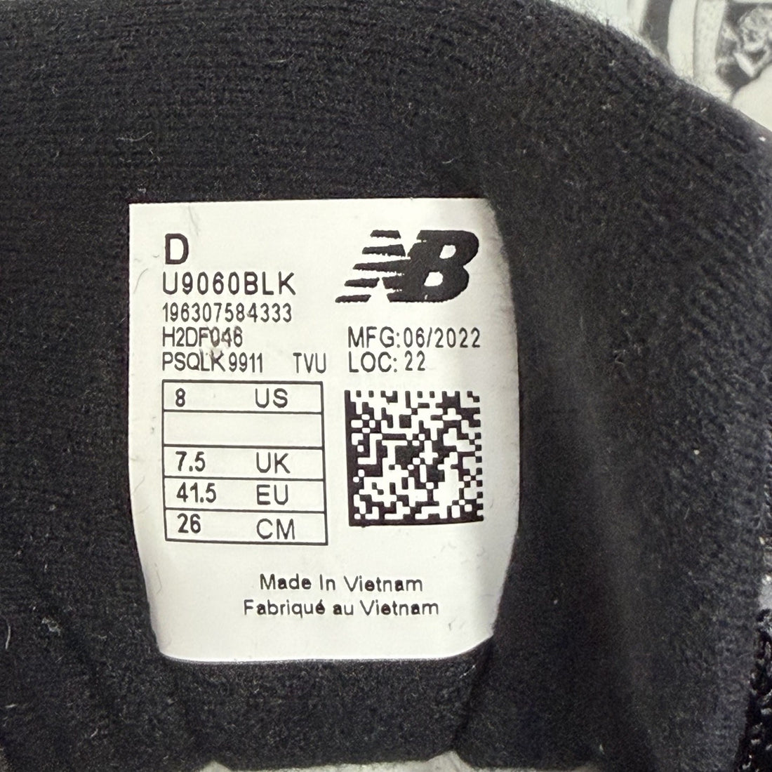 NB 9060 Charcoal Black Suede