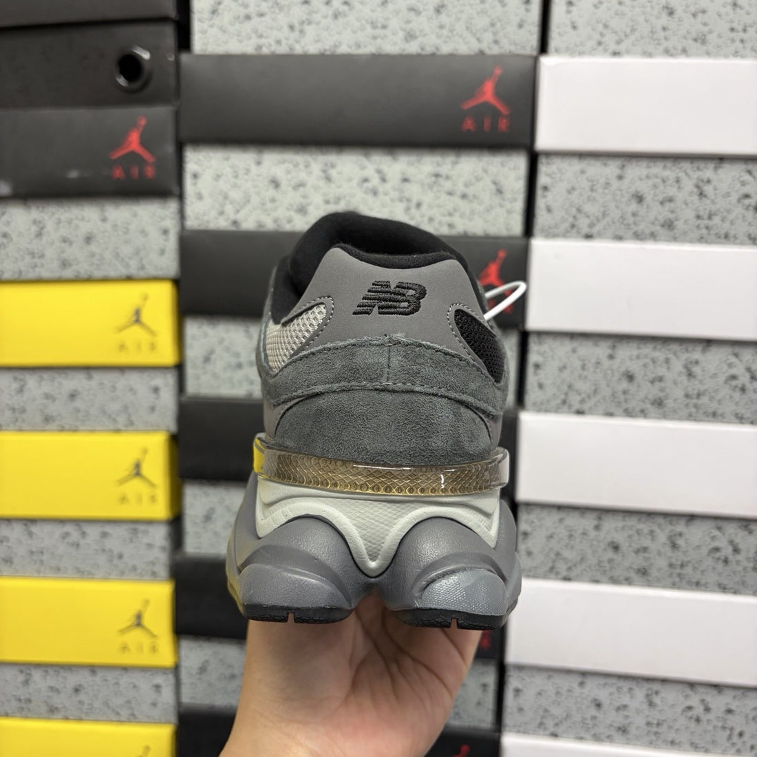 NB 9060 Charcoal Black Suede