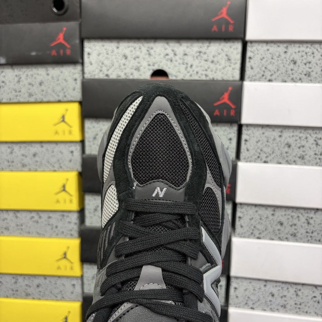 NB 9060 Charcoal Black Suede
