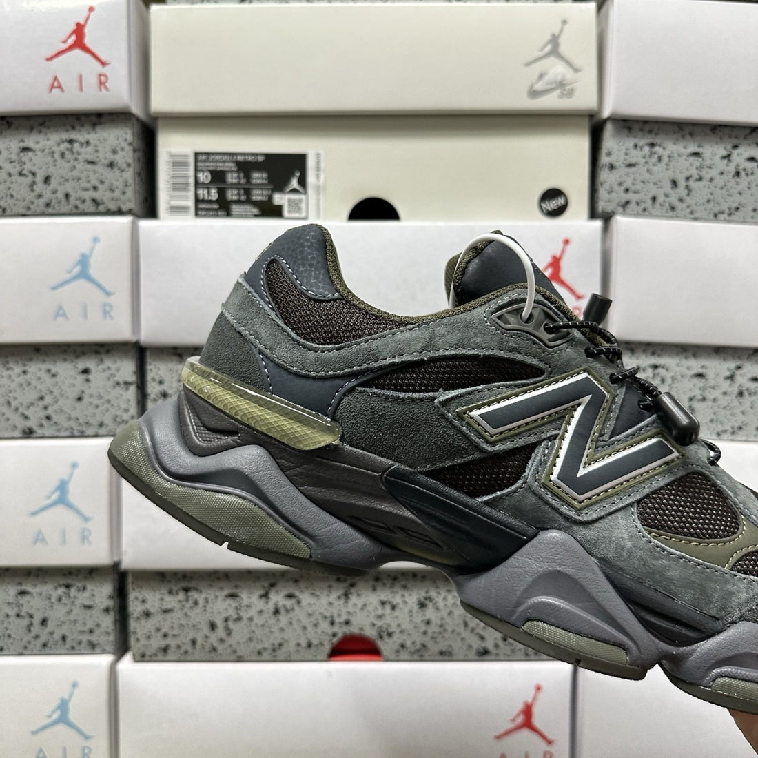 NB 9060 Charcoal Olive