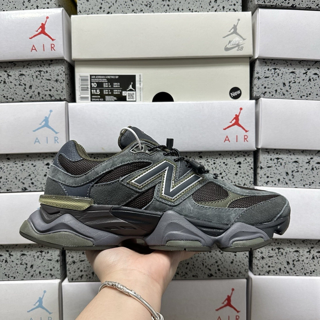 NB 9060 Charcoal Olive