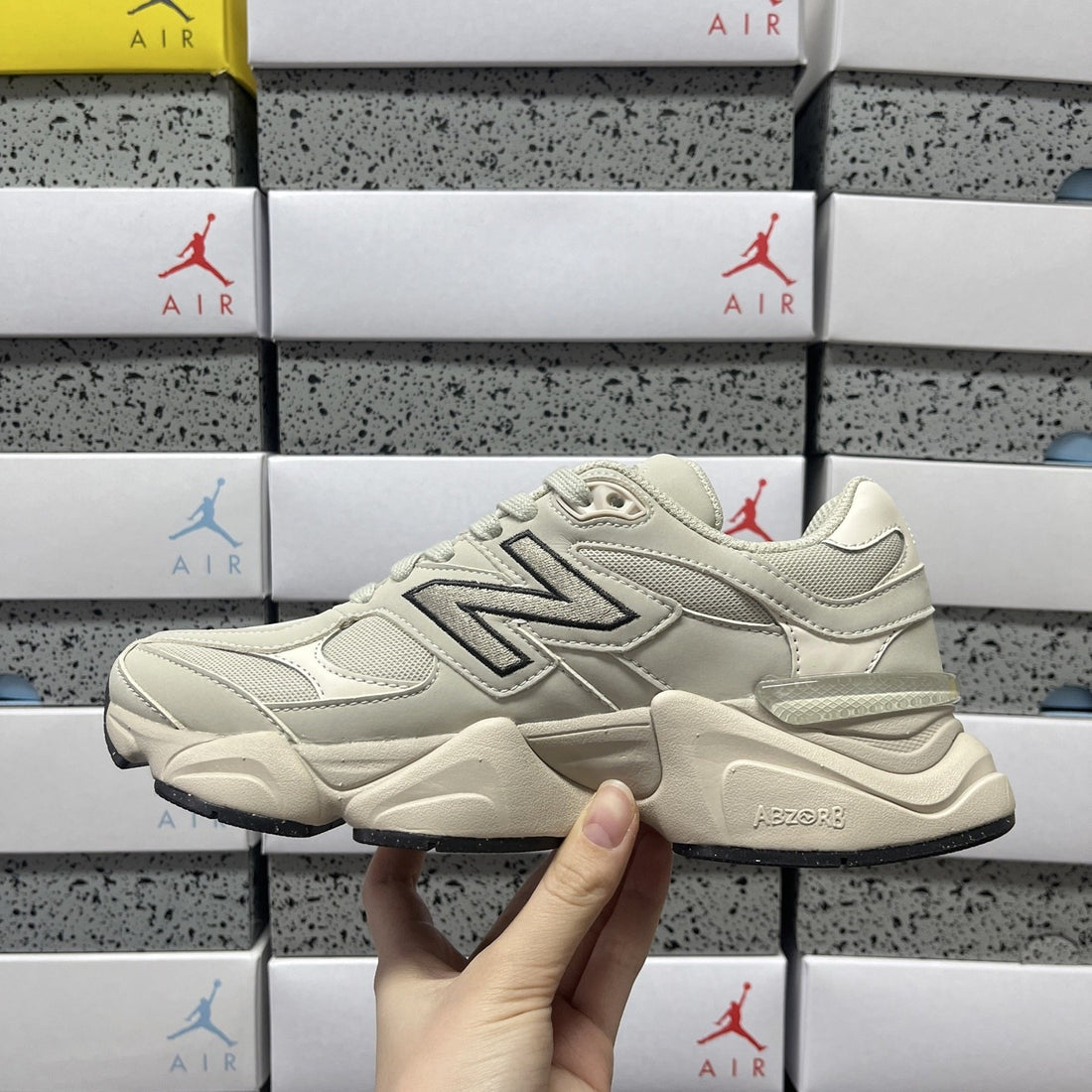 NB 9060 Cream Black Accent