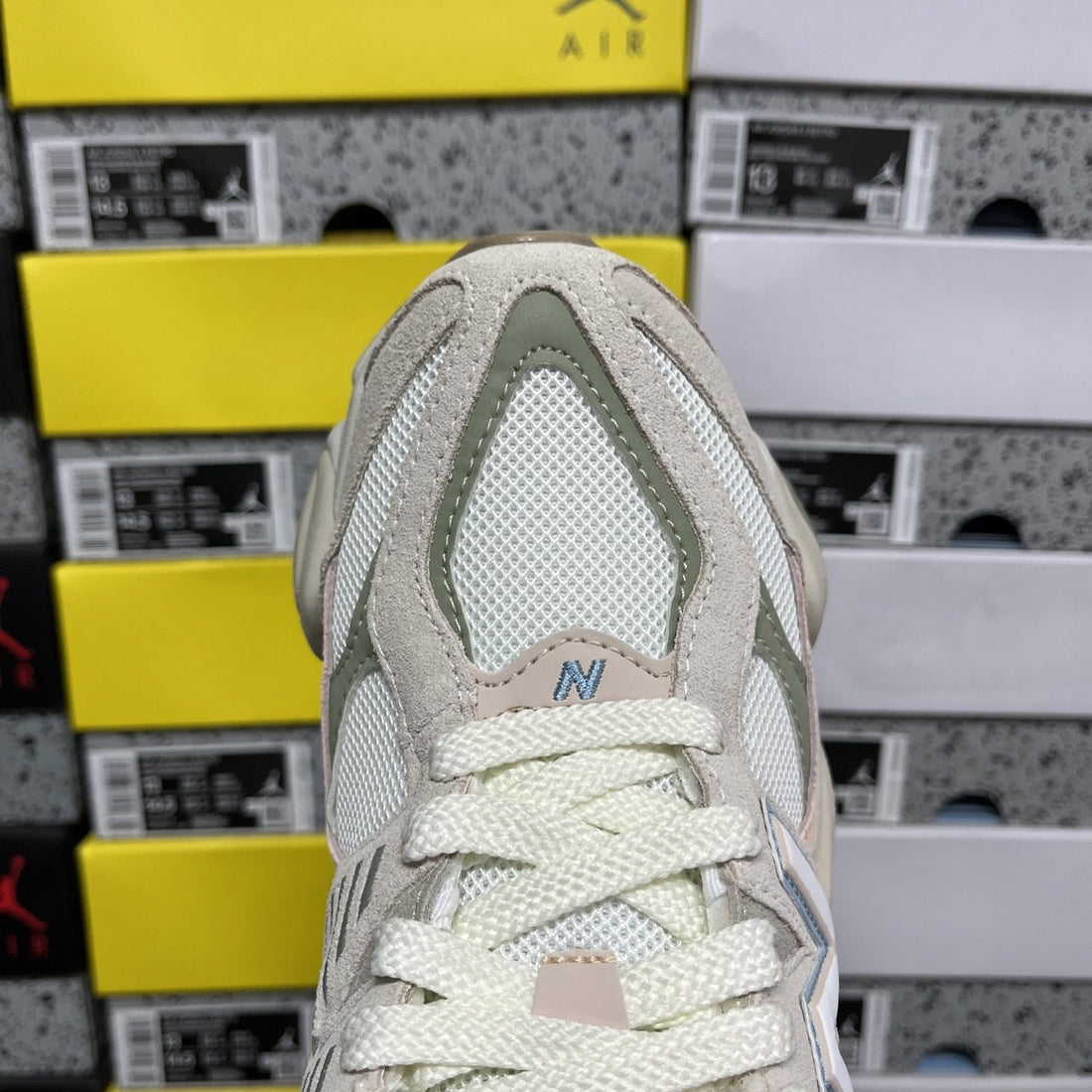 NB 9060 Cream Blue Pink