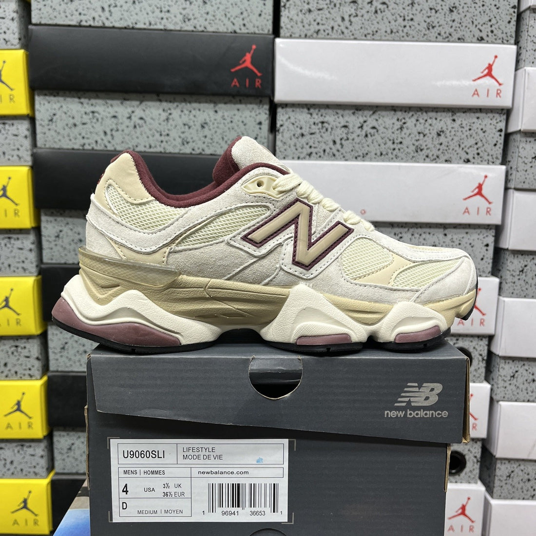 NB 9060 Cream Burgundy