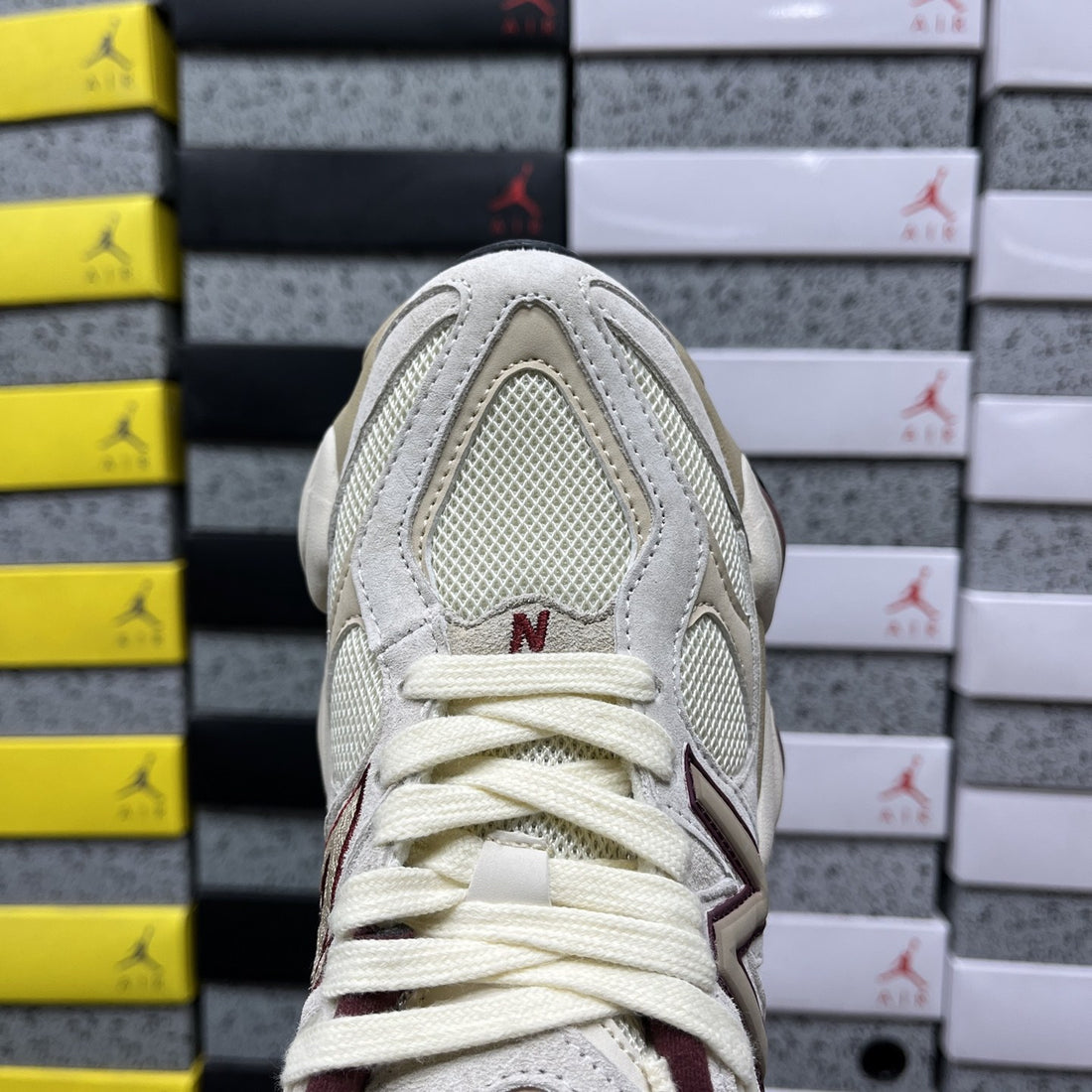 NB 9060 Cream Burgundy