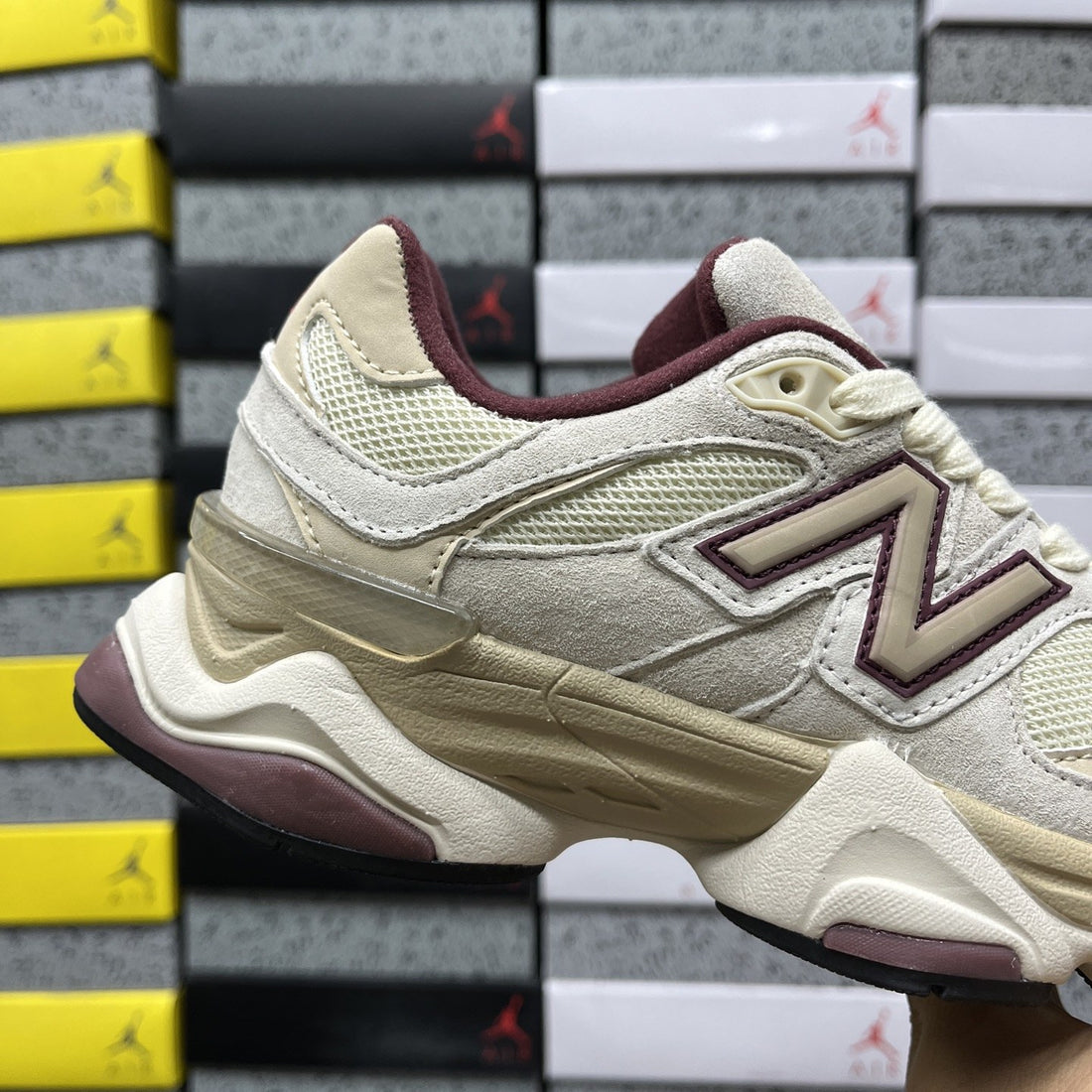 NB 9060 Cream Burgundy