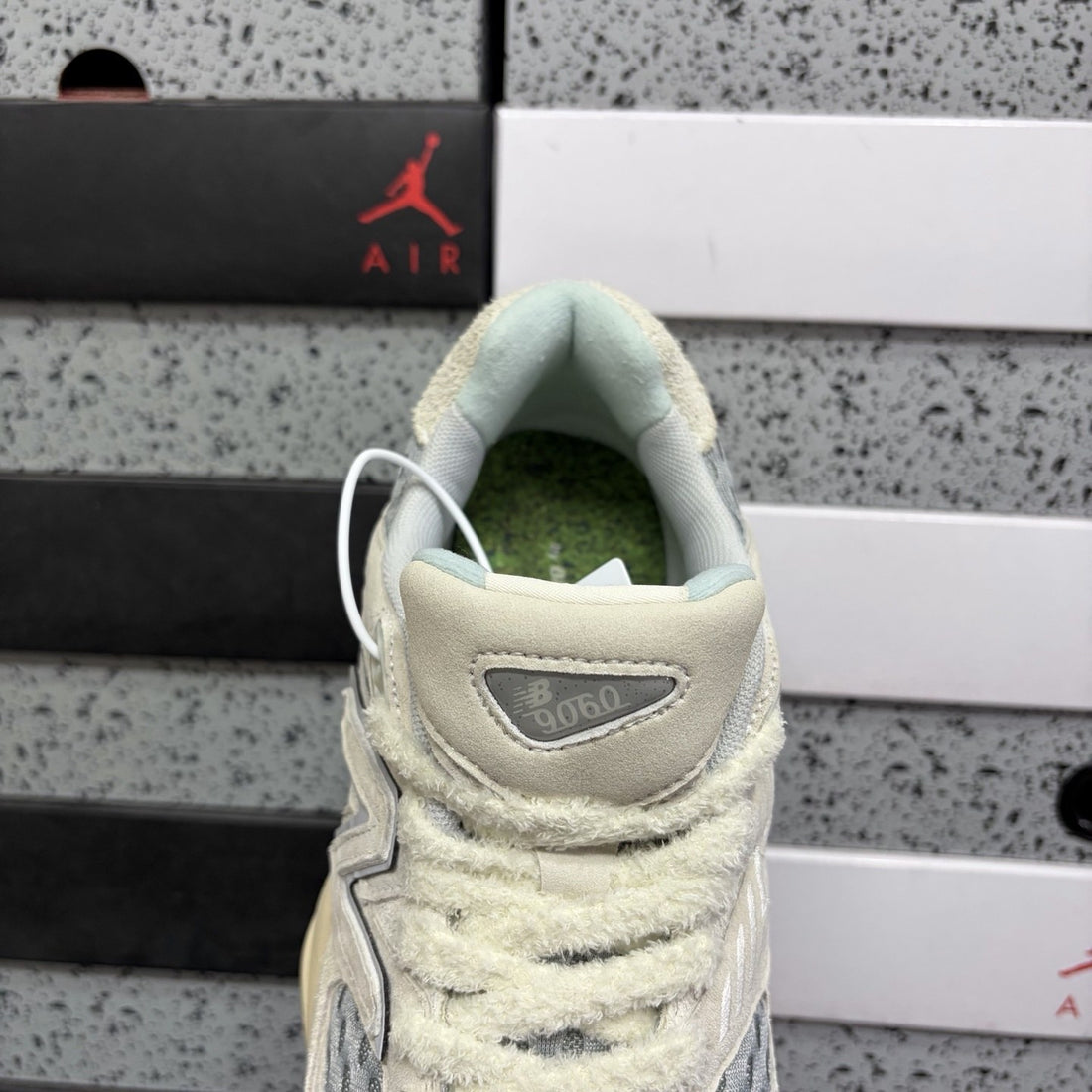 NB 9060 Cream Green Sole