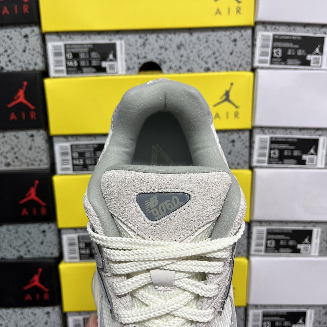NB 9060 Cream Grey Mesh