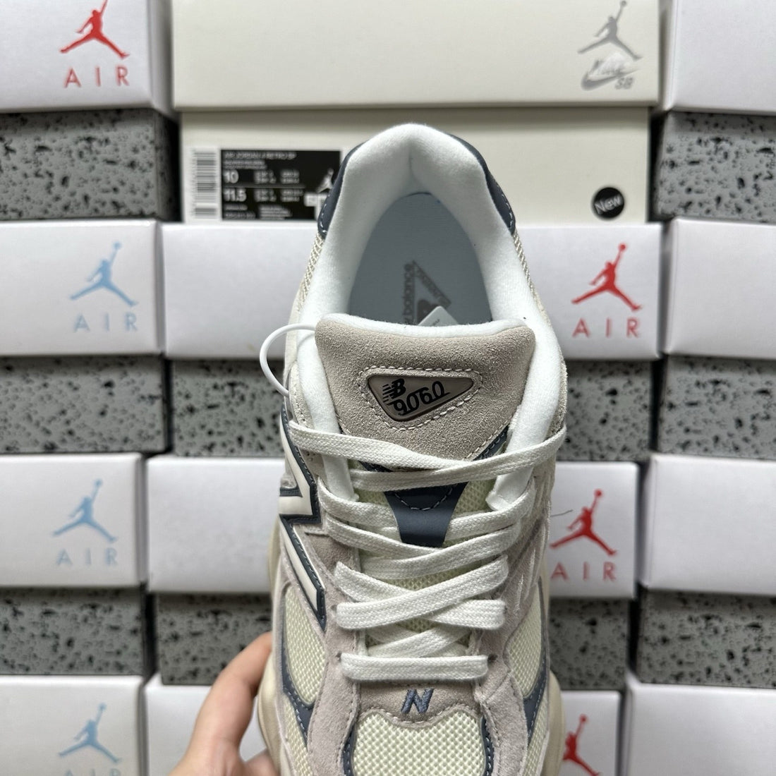 NB 9060 Cream Grey Navy