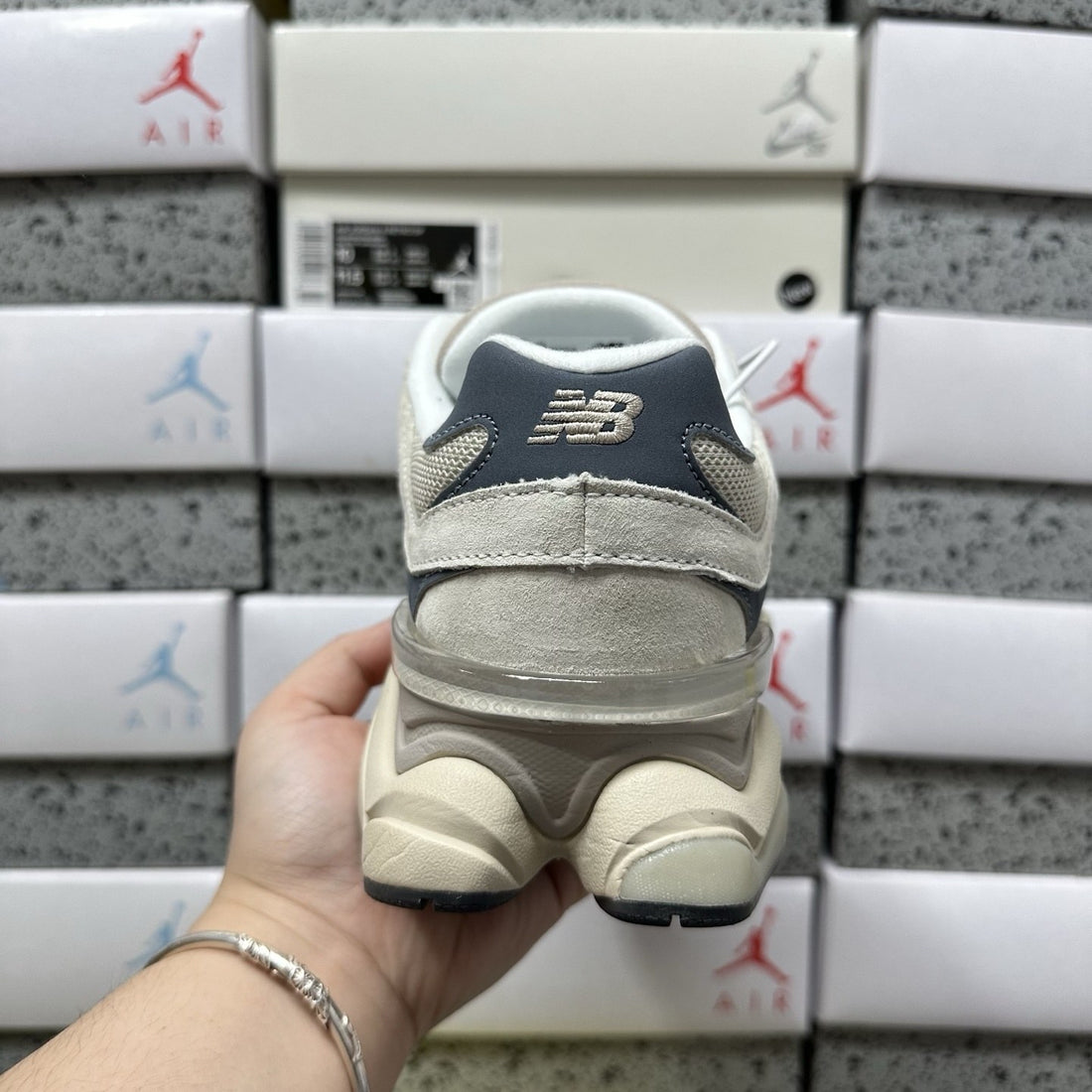 NB 9060 Cream Grey Navy