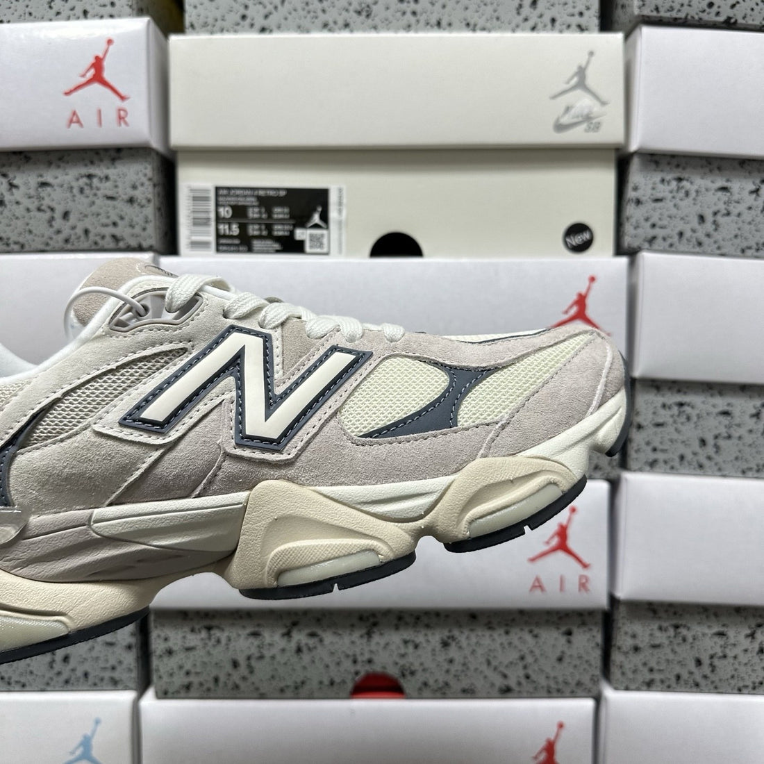 NB 9060 Cream Grey Navy