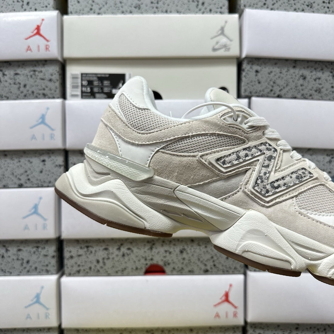NB 9060 Cream Rhinestone