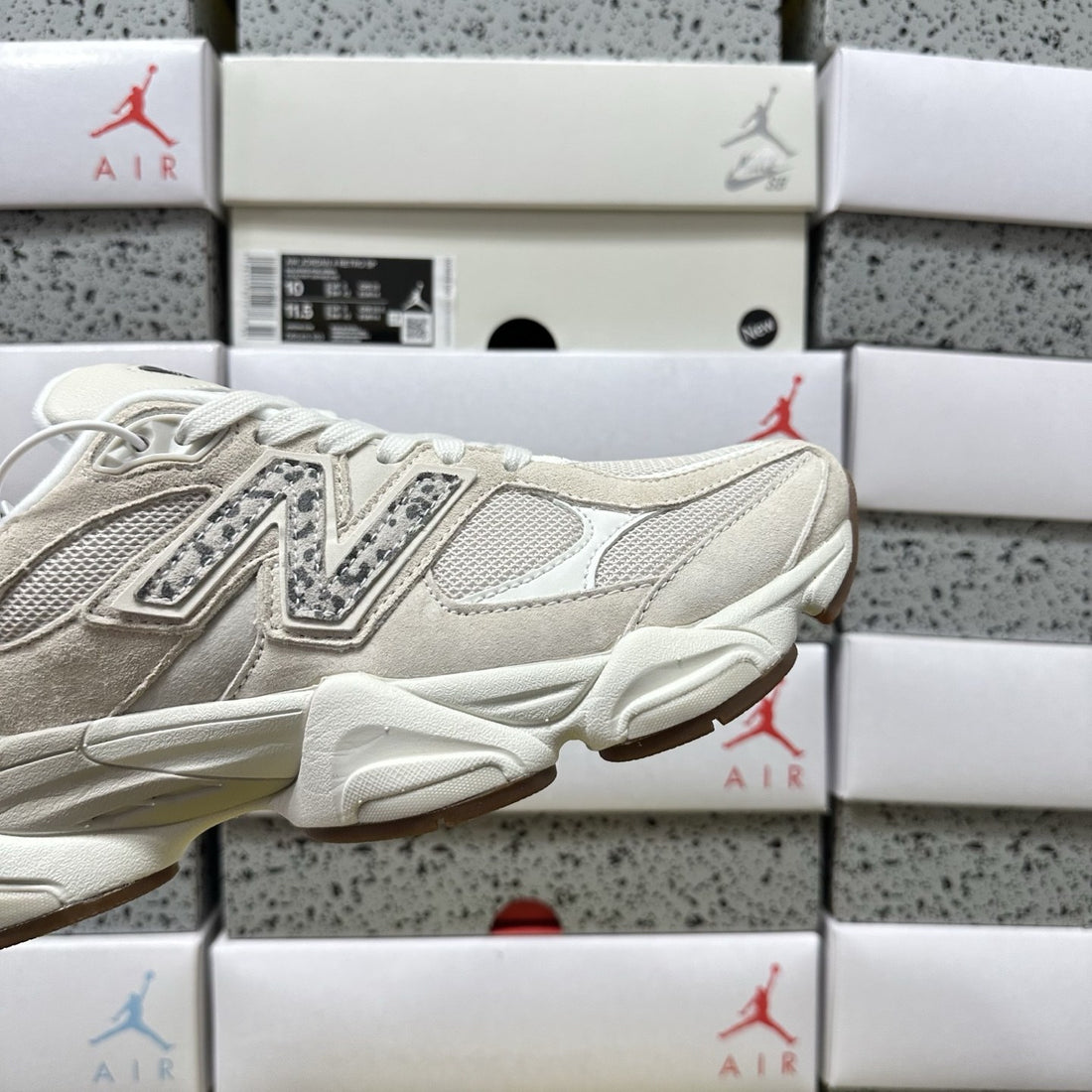NB 9060 Cream Rhinestone