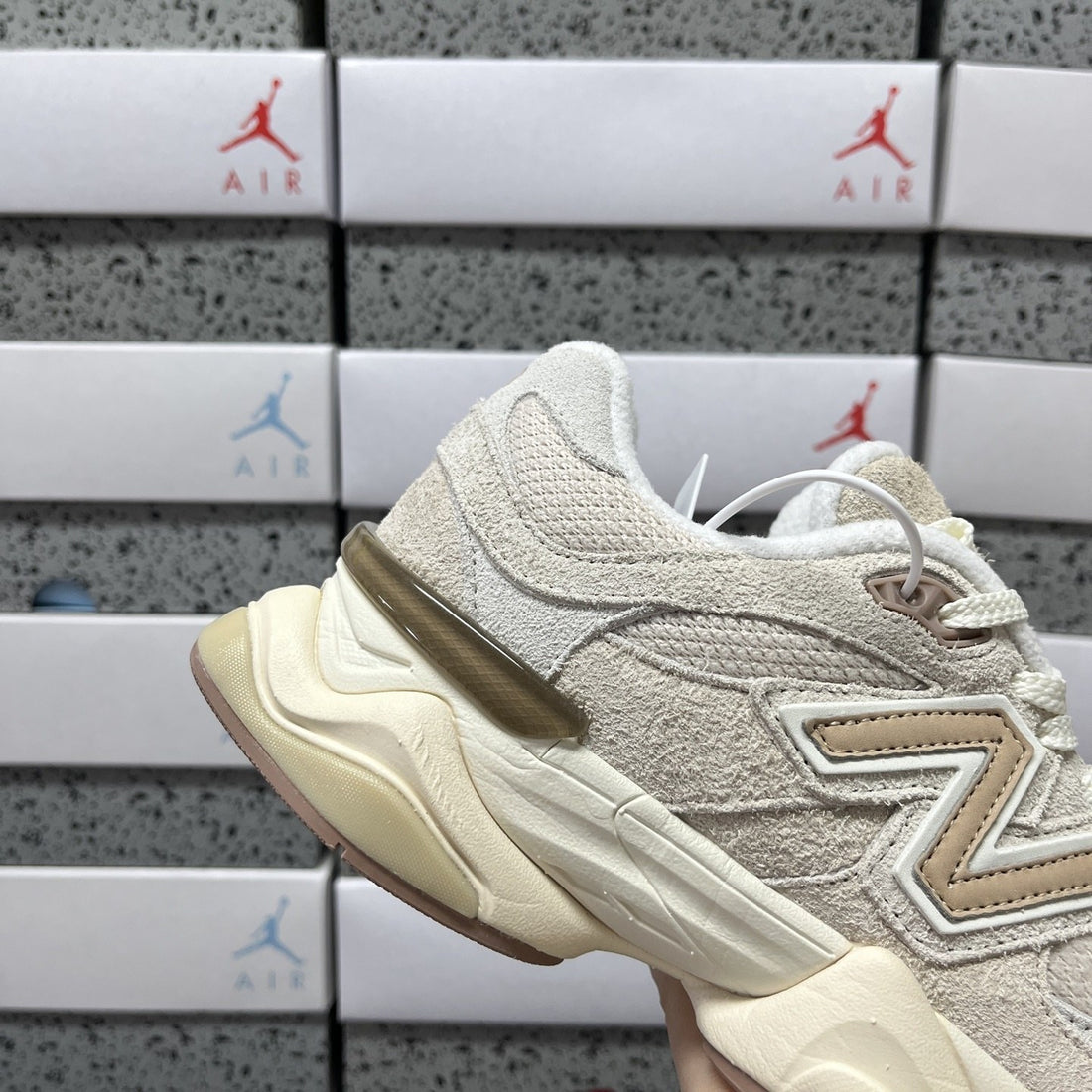 NB 9060 Cream Tan Suede