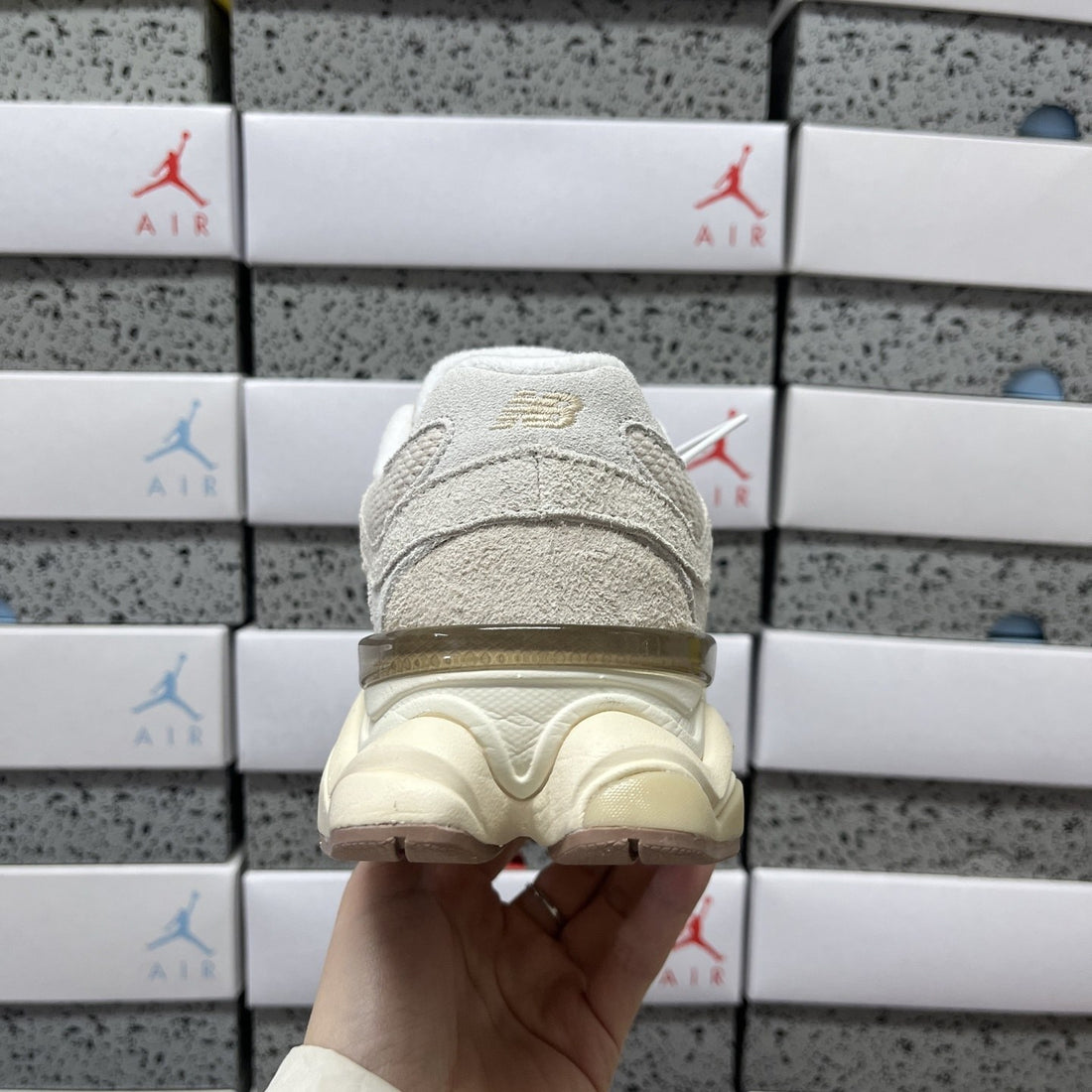 NB 9060 Cream Tan Suede